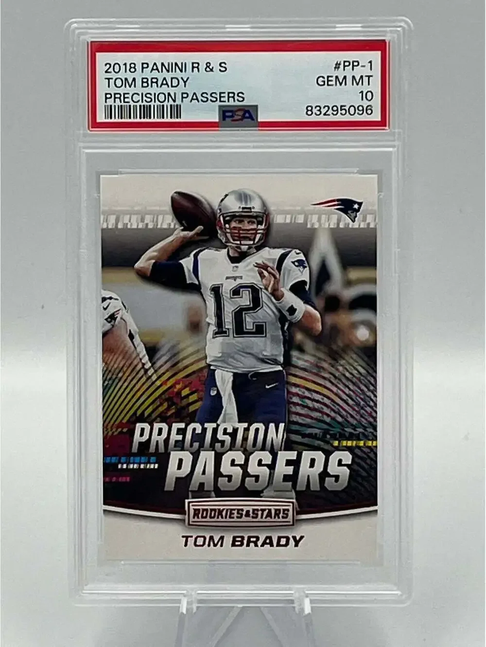 Tom Brady PSA 10 Gem Mint 2018 Panini Rookies & Stars Precision Passers #PP-1